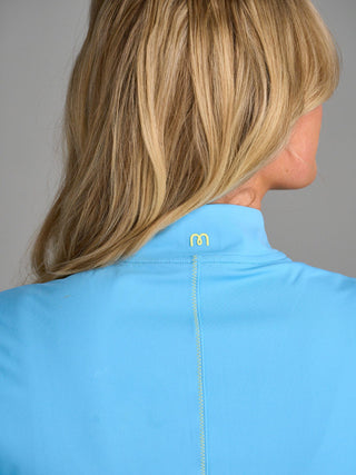 Model is wearing size large in The Brooksie - Sky Blue pullover.
