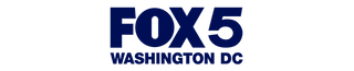 FOX 5 Washington DC logo in blue on a white background
