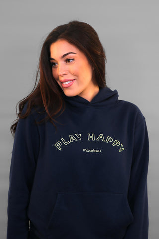 Model is wearing size small in The Hoodie - Midnight.